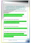 PAAM Exam &num;1 Questions with   Correct Answers  for Specific Exam  Mail supergrades12&commat;gmail&period;com