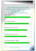PAAM Final Exam Study Guide  Questions with  Correct Answers  for  Specific Exam Mail  supergrades12&commat;gmail&period;com