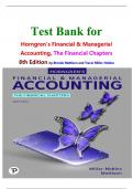 Test Bank for Horngren's Financial & Managerial Accounting&comma; The Financial Chapters 8th Edition  by Brenda Mattison Tracie Miller-Nobles