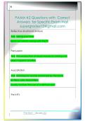 PAAM &num;2 Questions with  Correct  Answers  for Specific Exam Mail  supergrades12&commat;gmail&period;com