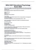 WGU D307 Educational Psychology  Exam 2024&sol;2025 complete questions and answers 