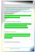 PAAM Subscale 1&sol;2 Review Questions  with  Correct Answers  for Specific  Exam Mail supergrades12&commat;gmail&period;com