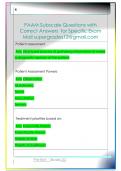 PAAM Subscale Questions with   Correct Answers  for Specific Exam  Mail supergrades12&commat;gmail&period;com