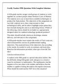 Certify Teacher PPR Questions With Complete Solutions
