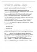 MARK 350 FINAL QUESTIONS & ANSWERS