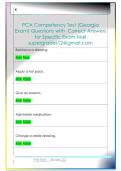 PCA Competency Test &lpar;Georgia  Exam&rpar; Questions with  Correct Answers   for Specific Exam Mail  supergrades12&commat;gmail&period;com