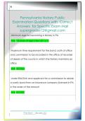 Pennsylvania Notary Public  Examination Questions with  Correct  Answers  for Specific Exam Mail  supergrades12&commat;gmail&period;com