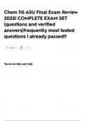 Chem 116 ASU Final Exam Review 2025&vert; COMPLETE EXAM SET &lpar;questions and verified answers&rpar;frequently most tested questions &vert; already passed&excl;&excl;