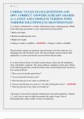 CARDIAC NCLEX EXAM &vert;&vert; QUESTIONS AND  100&percnt; CORRECT ANSWERS ALREADY GRADED  A&plus; LATEST AND COMPLETE VERSION WITH  VERIFIED SOLUTIONS &vert;&vert; GUARANTEED PASS&excl;&excl; 