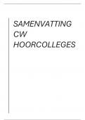 CW Hoorcolleges Samenvatting