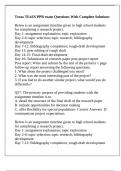 Texas TExES PPR exam Questions With Complete Solutions