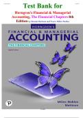 Test Bank for Horngren's Financial & Managerial Accounting&comma; The Financial Chapters 8th Edition by Brenda Mattison and Tracie Miller-Nobles