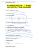 MISSISSIPI CATEGORY 11 AERIAL APPLICATION FINAL EXAM 2025