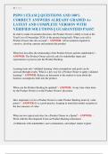 PSPO 1 EXAM &vert;&vert; QUESTIONS AND 100&percnt;  CORRECT ANSWERS ALREADY GRADED A&plus;  LATEST AND COMPLETE VERSION WITH  VERIFIED SOLUTIONS &vert;&vert; GUARANTEED PASS&excl;&excl; 