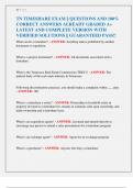 TN TIMESHARE EXAM &vert;&vert; QUESTIONS AND 100&percnt;  CORRECT ANSWERS ALREADY GRADED A&plus;  LATEST AND COMPLETE VERSION WITH  VERIFIED SOLUTIONS &vert;&vert; GUARANTEED PASS&excl;&excl; 