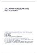 APEA PRACTICE TEST WITH FULL PACK SOLUTIONS