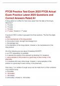 PTCB Practice Test Exam 2025 PTCB Actual  Exam Practice Latest 2025 Questions and  Correct Answers Rated A&plus;