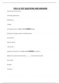 YVR D A TEST QUESTIONS AND ANSWERS