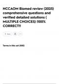 NCCAOM Biomed review &lpar;2025&rpar; comprehensive questions and verified detailed solutions &lpar; MULTIPLE CHOICES&rpar; &vert;100&percnt; CORRECT&excl;&excl;