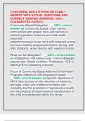 CONCORDIA NUR 418 PEDS&sol;OB EXAM 1  NEWEST WITH ACTUAL QUESTIONS AND  CORRECT VERIFIED ANSWERS &lpar;100&percnt;  GUARANTEED PASS&excl;&excl;&excl;&rpar; 
