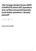 Vita Foreign Student Exam 2025&vert; COMPLETE EXAM SET &lpar;questions and verified answers&rpar;frequently most tested questions &vert; already passed&excl;&excl;