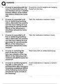 Nursing Exam Questions and Answers&lpar;VERIFIED&rpar;