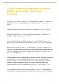 Threat Awareness Reporting Program &lpar;TARP&rpar; Exam With 100&percnt; Correct Answers
