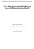 C799 Health Care Ecosystems Task 1 2025 new passed task Western Governors University