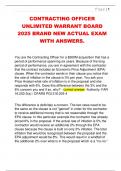 CONTRACTING OFFICER  UNLIMITED WARRANT BOARD  2025 BRAND NEW ACTUAL EXAM  WITH ANSWERS&period;