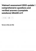 Walmart assessment 2025 update &vert; comprehensive questions and verified answers &lpar;complete solutions&rpar; GRADE A&plus;&excl;&excl;