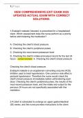 HESI COMPREHENSIVE EXIT EXAM 2025  UPDATED ACTUAL EXAM WITH CORRECT  SOLUTIONS&period;
