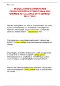 Medical Ethics and Detainee Operations Basic Course Exam 2025 &ndash; Complete Q&A Guide with Correct Answers and DoD Compliance Standards