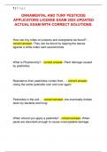 ORNAMENTAL AND TURF PESTICIDE  APPLICATORS LICENSE EXAM 2025 UPDATED  ACTUAL EXAM WITH CORRECT SOLUTIONS&period; 