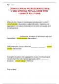 USAHS CLINICAL NEUROSCIENCE EXAM  3 2025 UPDATED ACTUAL EXAM WITH  CORRECT SOLUTIONS&period;