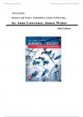 Test Bank for Business and Society&colon; Stakeholders&comma; Ethics&comma; Public Policy &lpar;15th Edition&comma; by Anne Lawrence&rpar; Chapter 1 to 19