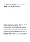 PROMETRIC NOCE PRACTICE EXAM WITH CORRECT ANSWERS