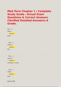 Med Term Chapter 1 &sol; Complete Study Guide &sol; Actual Exam Questions & Correct Answers &lpar;Verified Detailed Answers&rpar; A Grade&period;   Quiz&lowbar;&lowbar;&lowbar;&lowbar;&quest; aden&sol;o -       Answer gland      Quiz&lowbar;&lowbar;&lowbar;&lowbar;&quest; arthro&sol;o -       Answer joint      Quiz&lowbar;&lowbar;&lowbar;&lowbar;&quest; carcin&sol;o -       Answer cancerous 