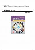 Test Bank for Business Communication&colon; Developing Leaders for a Networked World &lpar;5th Edition&comma; by Peter Cardon&rpar; Chapter 1 to 16