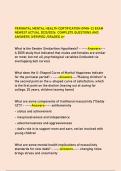 PERINATAL MENTAL HEALTH CERTIFICATION &lpar;PMH-C&rpar; EXAM NEWEST ACTUAL 2025&sol;2026 COMPLETE QUESTIONS AND  ANSWERS &lpar;VERIFIED &sol;GRADED A&plus;
