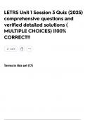 LETRS Unit 1 Session 3 Quiz &lpar;2025&rpar; comprehensive questions and verified detailed solutions &lpar; MULTIPLE CHOICES&rpar; &vert;100&percnt; CORRECT&excl;&excl;