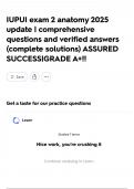 IUPUI exam 2 anatomy 2025 update &vert; comprehensive questions and verified answers &lpar;complete solutions&rpar; ASSURED SUCCESS&vert;GRADE A&plus;&excl;&excl;