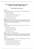 RN ATI Pharmacology Exam Questions and Answers &ndash; Graded A&plus; with 100&percnt; Verified Solutions