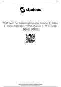 TEST BANK For Accounting Information Systems&comma; 4th Edition by Vernon Richardson&comma; Verified Chapters 1 - 17&comma; Complete questions and answers 