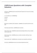 COPR Exam Questions with Complete Solutions