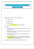 BIO 142 DIGESTIVE SYSTEM TEST QUESTIONS WITH COMPLETE SOLUTIONS