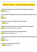 HESI A2 Version 1 and 2 Exam 2025 Actual Questions and Answers &lpar;Latest 2025 &sol; 2026 Update&rpar; &lpar;Verified Answers&rpar; 100&percnt; Correct &vert; Grade A&plus;