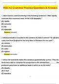 HESI A2 Grammar Practice Exam 2025 Actual Questions and Answers &lpar;Latest 2025 &sol; 2026 Update&rpar; &lpar;Verified Answers&rpar; 100&percnt; Correct &vert; Grade A&plus;