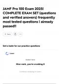 JAMF Pro 100 Exam 2025&vert; COMPLETE EXAM SET &lpar;questions and verified answers&rpar; frequently most tested questions &vert; already passed&excl;&excl;