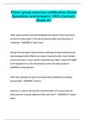 Fitour group exercise certification Exam Questions with 100&percnt; Correct Answers &vert; Answer Key&comma; Rationalized &vert; Verified &vert; Latest Update