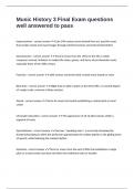 Music History 3 Final Exam questions well answered to pass